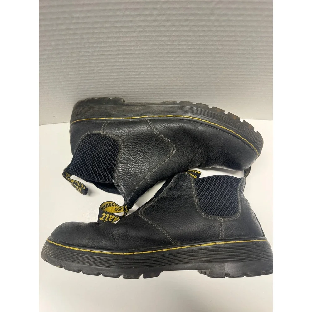 Dr. Martens Ardie Black Leather Chelsea Work Boots Slip Resistant Mens 11‎
